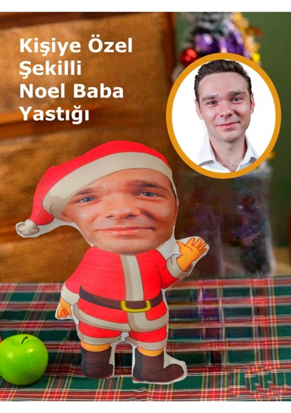 Kişiye Özel Noel Baba Yılbaşı Şekilli Yastık, Sıcak ve Neşeli Hediye Seçeneği