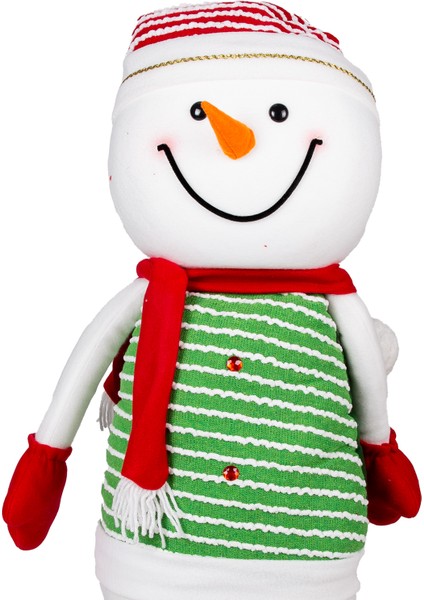 Yılbaşı Süsü, Kardan Adam, Yeşil-Beyaz - Uzayan Ayaklı, 45X80-180 cm fiyatları