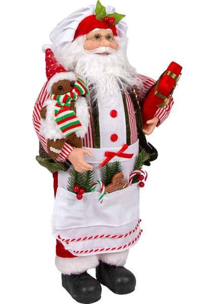 Yılbaşı Noel Baba, Aşçı, Kırmızı-Beyaz - 26X45 cm fiyatları