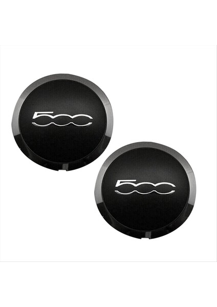 2pcs Fiat Için 133MM Hubcap 500 Tekerlekler Merkez Hub Kapakları 68078419AC 68078421AC Toz Kapağı 51884863 Siyah (Yurt Dışından)
