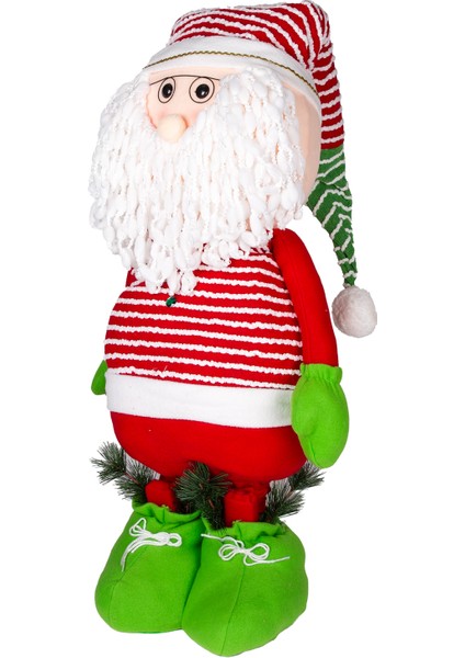 Yılbaşı Süsü, Noel Baba, Kırmızı-Yeşil - Uzayan Ayaklı, Çizgili, Ip S fırsatları