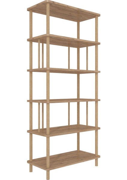 Lina 6 Katlı Atlantik Çam Ahşap Dikdörtgen Çok Amaçlı Raf Sehpa Kitaplık modelleri