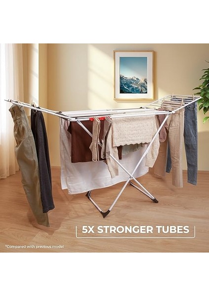 Extra 20 Metre Kurutma Alanına Sahip, Tekerli ve Kanatlı Çamaşır Kurutmalığı fiyatları