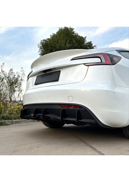 Tesla Model 3 2023+ Araç Stil Aksesuarları Için Araba Arka Tampon Difüzör Spoiler Dudak (Yurt Dışından) fiyatları