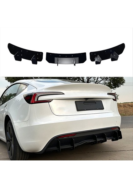 Tesla Model 3 2023+ Araç Stil Aksesuarları Için Araba Arka Tampon Difüzör Spoiler Dudak (Yurt Dışından) modelleri
