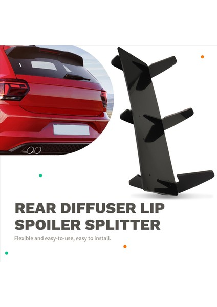 Vw Polo 2015-2018 Için Araba Arka Tampon Difüzör Dudak Spoiler Splitter (Yurt Dışından) fırsatları