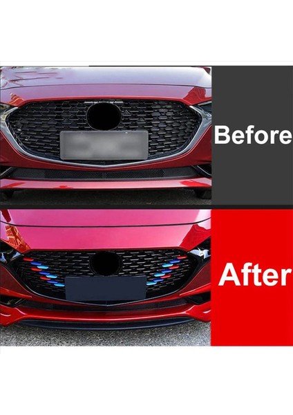 36X Ön Yüz Orta Net Parlak Pullar Değiştirilmiş Dekorasyon Koruma Şeridi Mazda 3 Axela 2019-2021 Için Üç Renk (Yurt Dışından) fırsatları