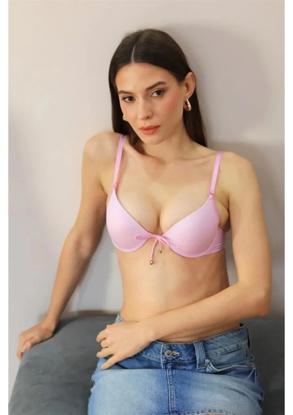 Kadın Destekli Balenli Önden Açılır Dekolteli Sütyen Lila indirimleri