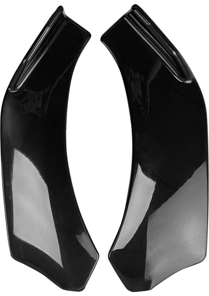 Universal Spoiler Kürekler Ön Tampon Deflektörü Dudak Splitter Deflektörü Scratch Dayanıklı Kanat Koruması Parlak Siyah (Yurt Dışından)