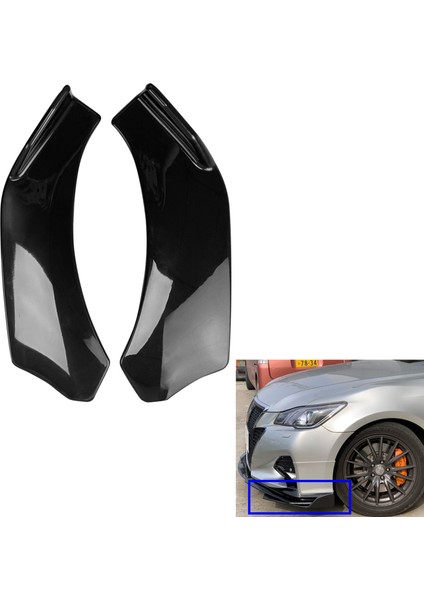 Universal Spoiler Kürekler Ön Tampon Deflektörü Dudak Splitter Deflektörü Scratch Dayanıklı Kanat Koruması Parlak Siyah (Yurt Dışından) fiyatları