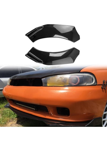 Universal Spoiler Kürekler Ön Tampon Deflektörü Dudak Splitter Deflektörü Scratch Dayanıklı Kanat Koruması Parlak Siyah (Yurt Dışından) modelleri