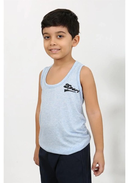 Erkek Çocuk Sıfır Kol Penye Pijama Takım Mavi fiyatları