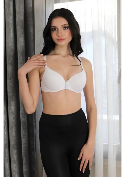 Kadın Destekli Balenli Sütyen Beyaz