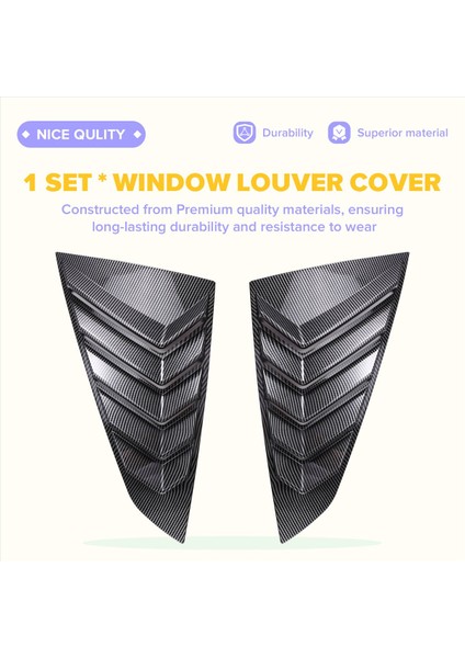 Arka Pencere Yan Deklanşör Dekorasyon Kapağı Sticker Havalandırma Kepçe Trim Ford Mustang 2024 - 2025 C (Yurt Dışından) fırsatları