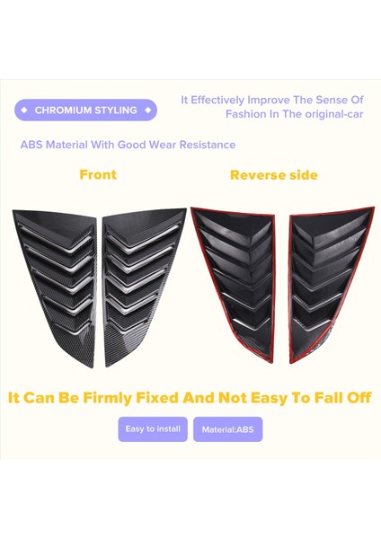 Arka Pencere Yan Deklanşör Dekorasyon Kapağı Sticker Havalandırma Kepçe Trim Ford Mustang 2024 - 2025 C (Yurt Dışından) indirimleri