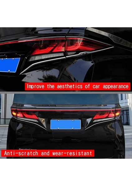 Toyota Alphard/vellfire Için 40 Serisi 2023+ Bagaj Anahtarı Trim Şeritler ve Bagaj Kapağı Düğmesi Tail Işık Parlak Şeritler (Yurt Dışından) fiyatları