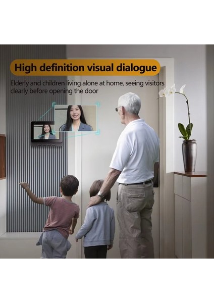 Intercom Doorbell Night Hd-Vision 4 3inch IPS Ekran Su Geçirmez Kapı Zili Kamerası Akıllı Ev Güvenlik Videosu Bell (Yurt Dışından) fırsatları