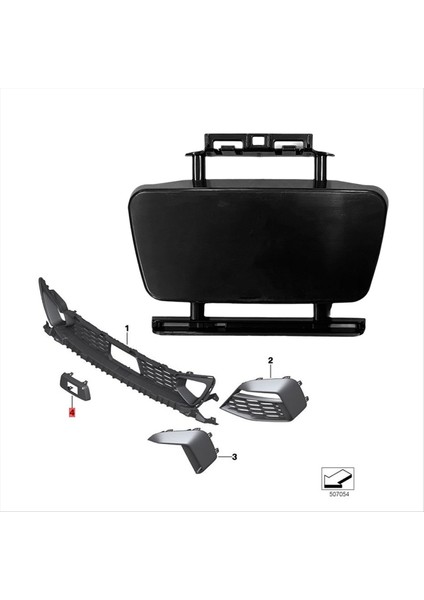 Araba Ön Merkez Kapak 51118075483 Bmw 2 Seri 2 &#39 F44 Gran Coupe 2019-2023 Ön Tampon Yan Trim Izgara Kapağı (Yurt Dışından) fiyatları