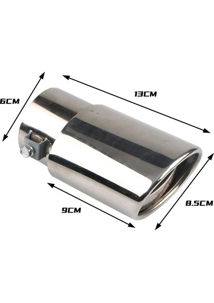 Araba Paslanmaz Çelik Parlak Gümüş Düz Egzoz Kuyruk Boğaz Yuvarlak Tüp Evrensel Uygun Araba Aksesuarları (Yurt Dışından) fırsatları