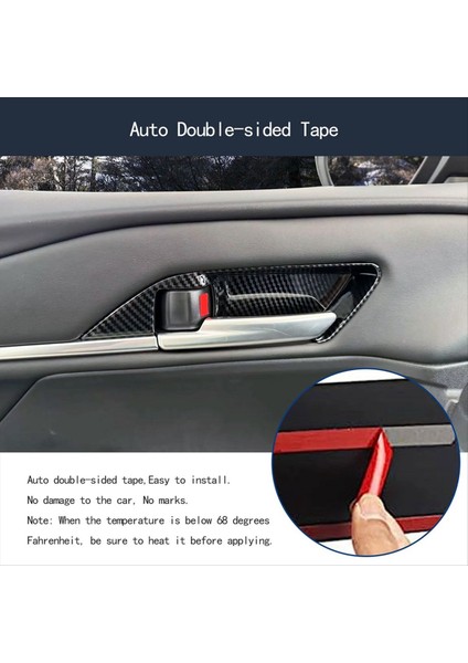Toyota Camry 2024 2025 Aksesuarlar Için Araba Iç Kapı Koyu Kase Panle Kapak Döşeme Karbon Fiber (Yurt Dışından) indirimleri