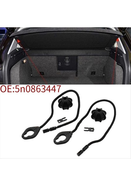 2 Pcs Trunk Bagaj Raf Halat Küçük Top Sabitleme Tokası 5N0863447 9b9 Volkswagen Tiguan Magotan Lavida Için 5N08634479B9 (Yurt Dışından) modelleri