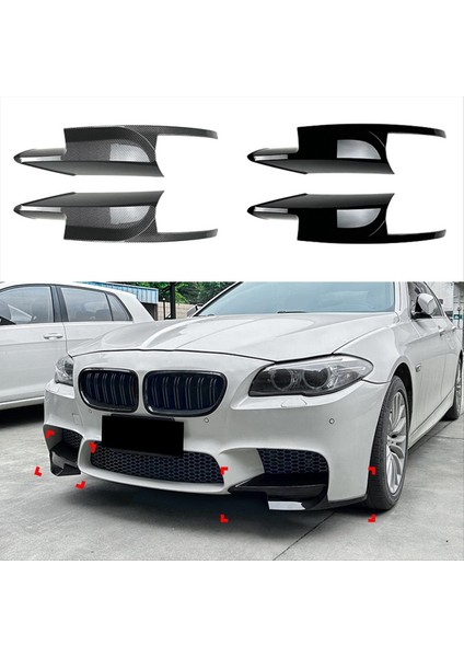 Bmw 5 Serisi Için M5 F10 2011-2017 Ön Tampon Dudak Açısı Difüzör Spluser Spoiler Koruyucu Karbon Fiber (Yurt Dışından) modelleri