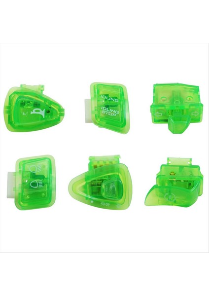 Gy6 50CC 125CC 150CC Atv Moped Scooter Motosiklet Başlıkları Hafif Korna Dimmer Tek Anahtar Düğmesi Yeşil (Yurt Dışından)