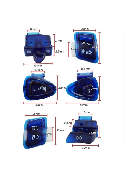Gy6 50CC 125CC 150CC Atv Moped Scooter Motosiklet Başlıkları Hafif Korna Dimmer Tek Anahtar Düğmesi Yeşil (Yurt Dışından) fiyatları