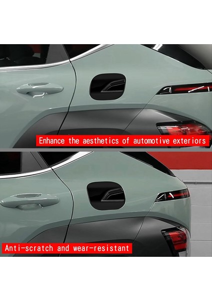 Araba Kapı Yakıt Deposu Gaz Kapağı Dekorasyon Kapağı Hyundai Kona 2024+ Araç Dış Aksesuarları Parlak Siyah (Yurt Dışından) fiyatları