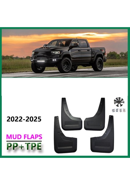 4pcs Araba Çamurlu Dodge Ram Trx 2022-2025 Çamur Koruma Seti (Yurt Dışından) indirimleri