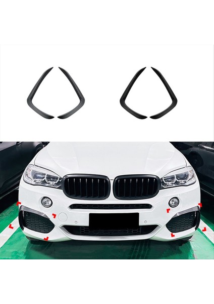 Araba Ön Tampon Dudak Yan Spoiler Sis Lambası Çerçeveleri Bmw X5 F15 M Sport 2014-2018 Vücut Kiti Ayırt Cihaz (Karbon Fiber) (Yurt Dışından) fırsatları