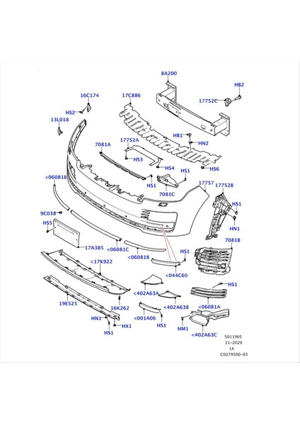 1paır Araç Ön Tampon Sızdırmazlık Plakası Land Rover Range Rover Vogue L405 2018-2022 LR099127 LR099126 (Yurt Dışından) fiyatları