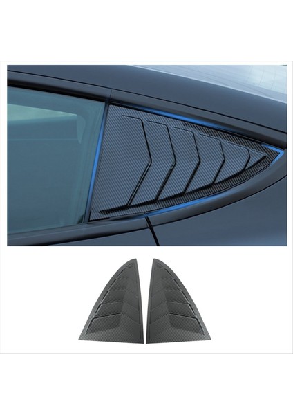 Tesla Model 3 Için Highland 2024 Otomobil Arka Üçgen Pencere Kepenkleri Güneşlik Dekorasyon Aksesuarları Parlak Karbon Fiber (Yurt Dışından) fiyatları