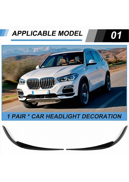 Li Abs Izgara Kapağı Döşeme Far Göz Kapakları Kaş Far Döşeme Araba Lambası Kaşı Bmw X5 X6 G05 G06 A (Yurt Dışından) fırsatları
