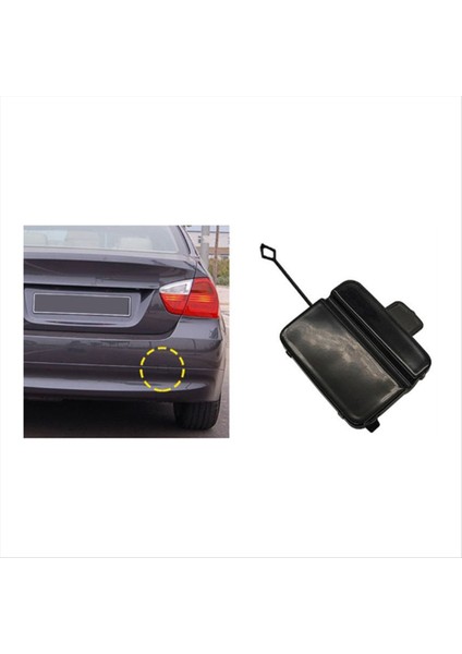 Araba Arka Tampon Çekme Kanca Göz Kapağı Kapağı Boyalı 51127187542 Bmw 3 Serisi E90 2005-2008 Araç Aksesuarları Siyah (Yurt Dışından) fırsatları