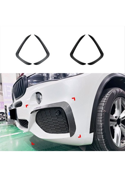 Araba Ön Tampon Dudak Yan Spoiler Sis Lambası Çerçeveleri Bmw X5 F15 M Sport 2014-2018 Vücut Kiti Ayırt Cihaz (Karbon Fiber) (Yurt Dışından) indirimleri