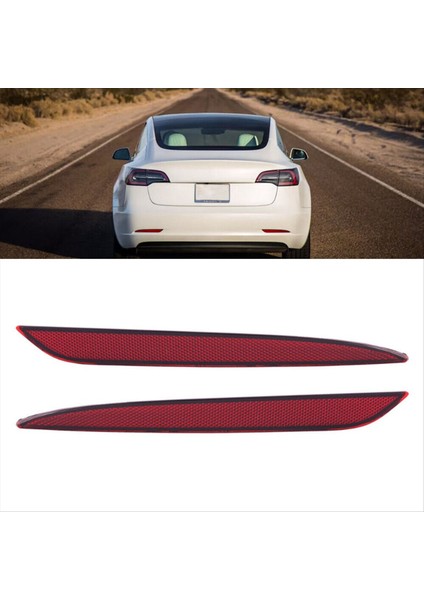 Araba Sol Kuyruk Lambası Lambası Kapağı Arka Tampon Reflektör Kapağı 1077406-00-F Tesla Model 3 2017-2022 (Yurt Dışından) modelleri
