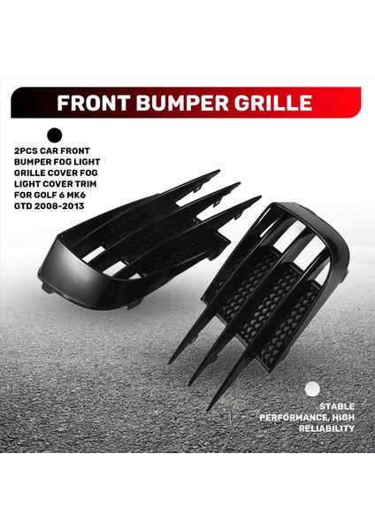 2pcs Araba Ön Tampon Sis Izgarası Izgara Kapağı Sis Işık Kapağı Golf Için 6 Mk6 Gtd 2008-2013 (Yurt Dışından) fırsatları