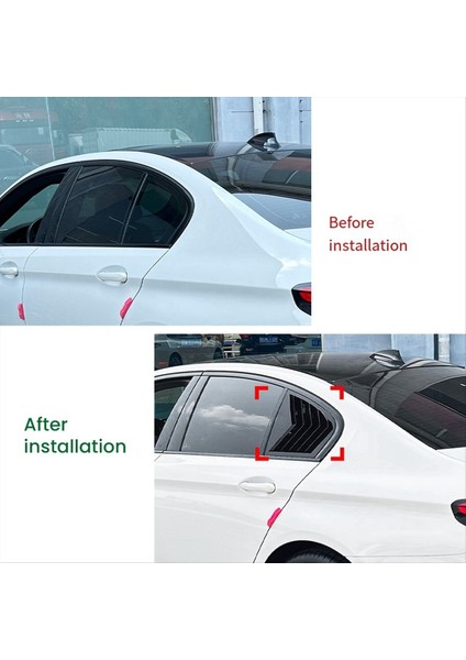 Araba Arka Üçgen Pencere Panjur Panjurları Panjurlar Bmw 5 Seires Için Kapak Kaplama G30 2018-2023 Karbon Fiber Desen (Yurt Dışından) fırsatları