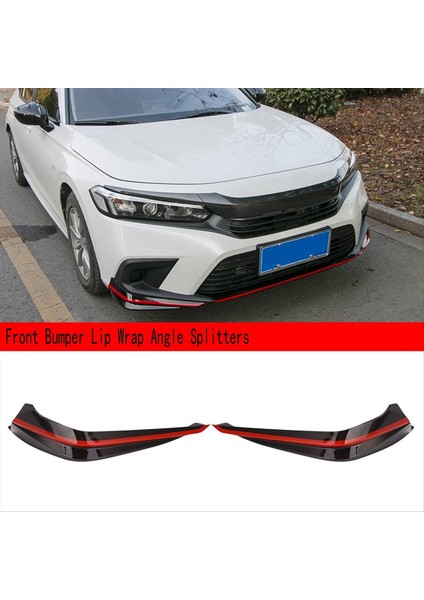 Araba Ön Tampon Yan Spoyler Koruyucusu Araba Gövdesi Honda Civic 11 22 Ön Tampon Dudak Sargısı Açı Ayırıcılar Için Modifikasyon (Yurt Dışından) modelleri