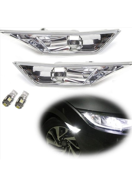 Honda Civic 2016 2017 2018 2018 Için T10 Ampulleri ile 5x Araba LED Yan Işaretli Dönüş Sinyal Lambası (Yurt Dışından) indirimleri