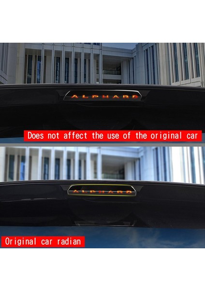 Toyota Alphard 40 Serisi 2023+ Montajlı Fren Işığı Üçüncü Fren Kuyruk Işık Döşeme Paslanmaz Çelik Uçak Siyah (Yurt Dışından) modelleri