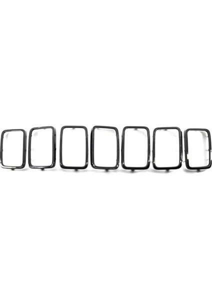 7pcs Araba Ön Izgara Izgara Halka Kapak Ekleri Koruyucular Koruyucular Çerçeve Trims Kiti Grand Cherokee 2017-2021 68317863AA (Yurt Dışından)