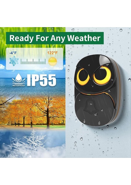 Açık Kablosuz Kapı Zili Alarmı Hoş Geldiniz Ev Kapı Zili Akıllı Akıllı Melodiler Alarm ile Işık-Us Fiş (Yurt Dışından) fırsatları