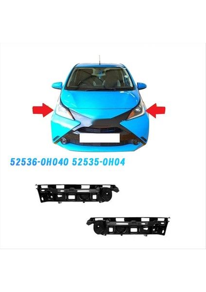 1paır Ön Tampon Dış Braket 52536-0H040 52535-0H04 Toyota Aygo Için 2014-2022 Yan Tampon Sabitleme Braketi 525360H040 (Yurt Dışından) fiyatları