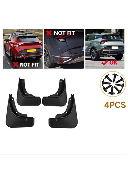 Kia Sportage Için Araba Çamur Fleps 2023-2024 Çamurluk Çamurluk Çamur Guard Flep Splash Flaps Aksesuarlar (Yurt Dışından) fiyatları