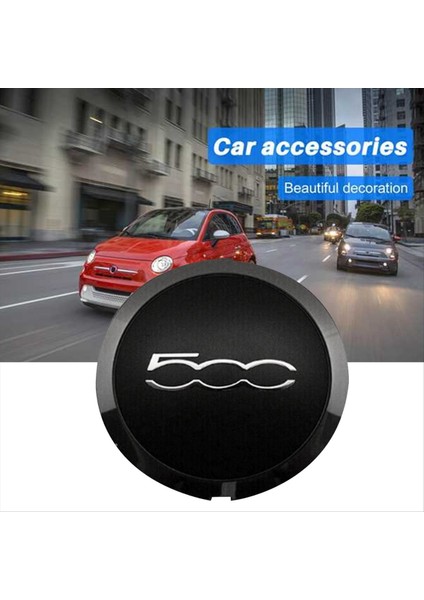 Fiat Için 133MM Hubcap 500 Tekerlekler Merkez Hub Kapakları 68078419AC 68078421AC Toz Kapağı 51884863 Siyah (Yurt Dışından) modelleri