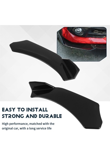 2pcs Evrensel Araba Ön Kürek Tamponu Dudak Ayırıcı Çene Abs Spoiler Siyah (Yurt Dışından) indirimleri