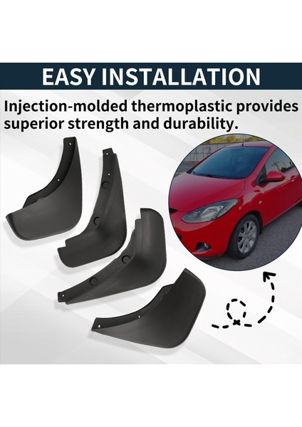 4pcs Mazda 2 Için Mudflap 2 Hatchback 2007-2012 Çamurluk Çamur Flaps Guard Splash Flep Mudguard Aksesuarları (Yurt Dışından) indirimleri