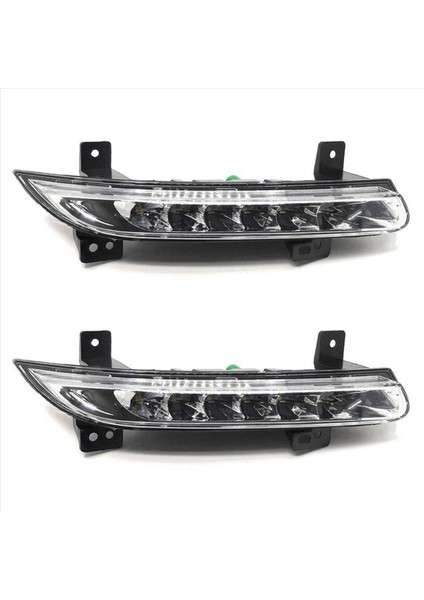 2x Araba Ön LED LED Drl Sis Işığı Renault Fluence 2014+ Otomatik Sürüş Lambası Gündüz Çalışan Işık Tampon Lambası (Yurt Dışından)